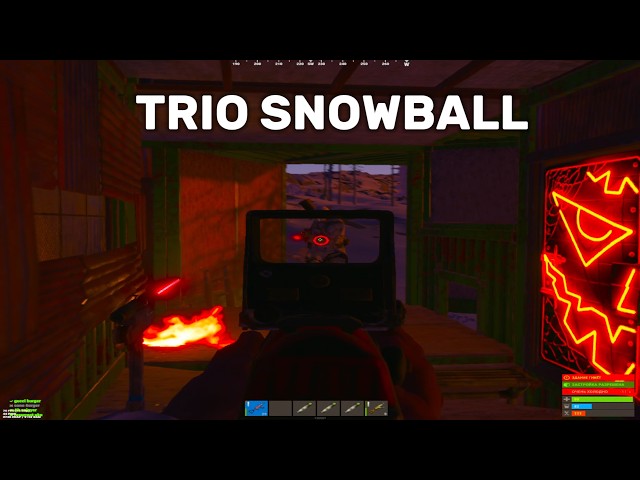 TRIO 15,000 HOURS SNOWBALL(RAID DEF 3VS10)IN RUST/РАСТ
