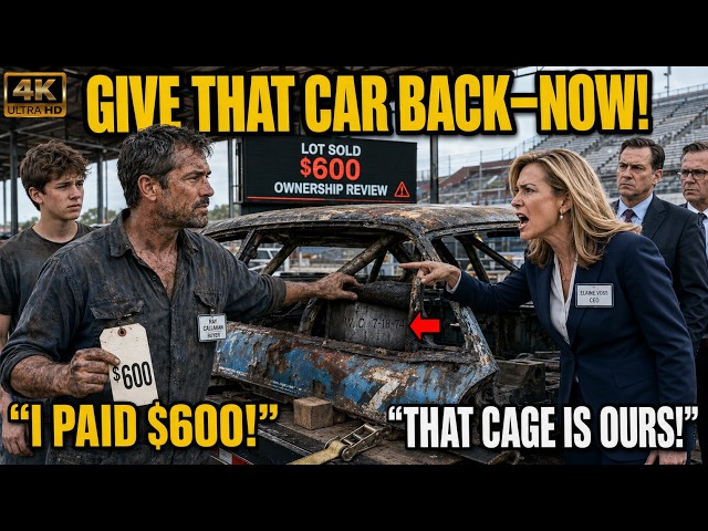 The CEO Called a Single Dad’s $600 Burned Stock Car Scrap — Until He Found His Father’s Name Inside
