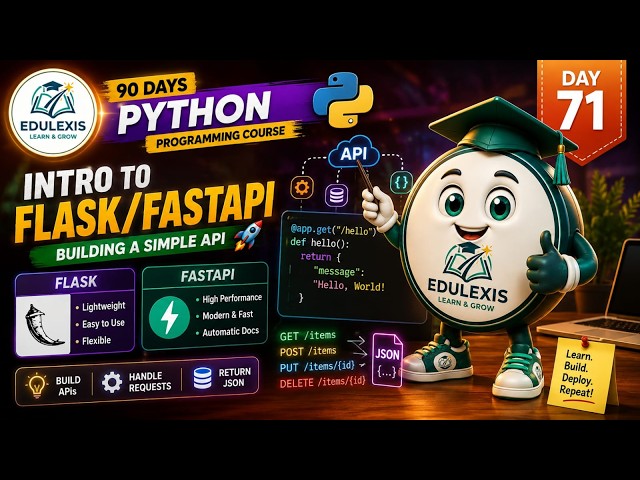 Day 71 : Python API Development: Flask & FastAPI Explained | Edulexis