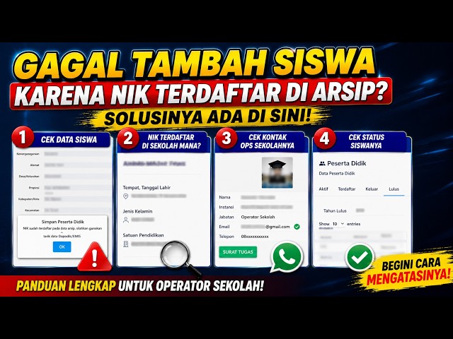 GAGAL TAMBAH SISWA Karena NIK Terdaftar di Arsip? Ini Solusi Lengkapnya! ⭐