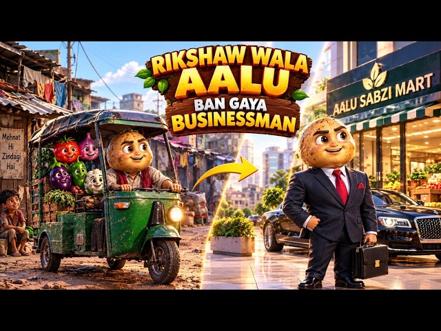 Ghareeb Aalu vs Ameer Aalu 🥔💰 | Complete AI Sabzi Story | AI Sabzi Studio