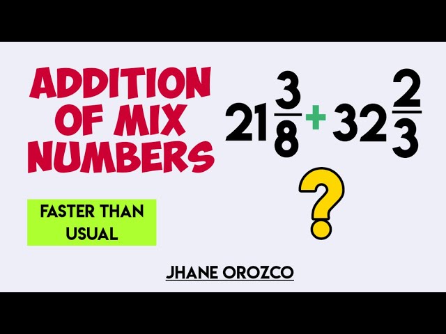 #mathtrick #jhaneorozco  HOW TO ADD MIX NUMBERS FASTER THAN USUAL