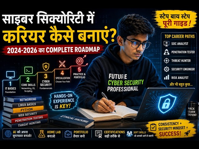 साइबर सुरक्षा करियर रोडमैप 2026: शुरुआती लोगों के लिए संपूर्ण गाइड