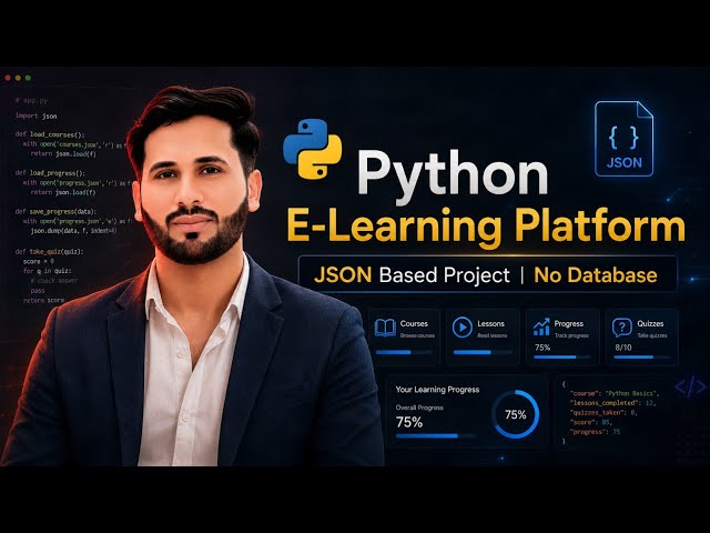 Build a Complete Python E-Learning Platform Using JSON (No Database) | Beginner to Advanced Project