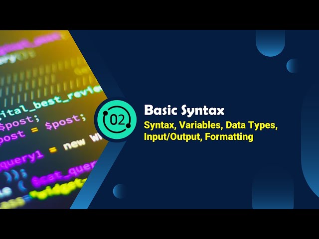 Module-2.1: Python Basics (Syntax, Variables, Data Types, Input/Output, Formatting) | SNI | P-01