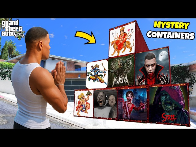 Franklin Opens EVERY GODS VS GHOST MYSTERY CONTAINER in GTA 5