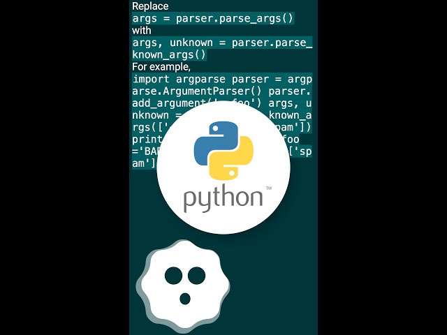 Python argparse ignore unrecognised arguments #shorts
