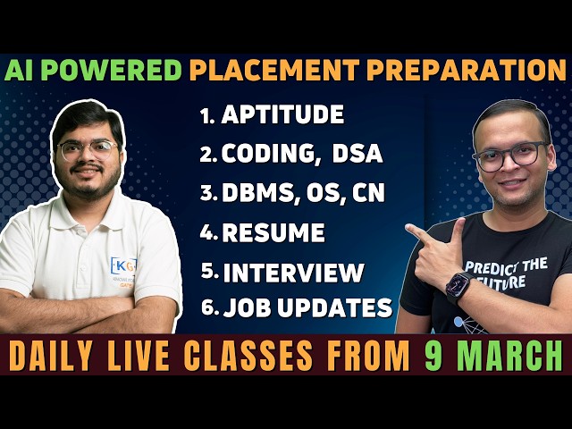 Complete Placement Preparation Roadmap 2026 | MERA PLACEMENT HOGA | New Batch Starts 9 March