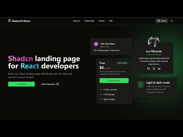 Build a Beautiful Landing Page with React, Tailwind CSS, and Shadcn UI