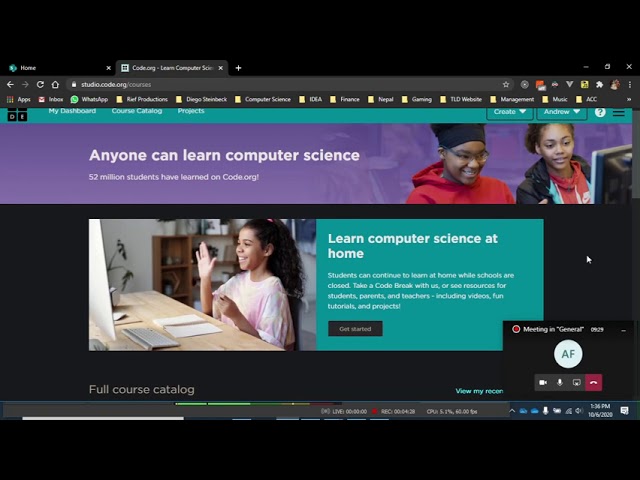 Code org Registration and Joining with Classroom Code