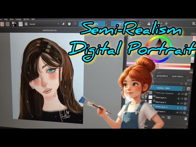 Rendering Expressive Blue Eyes & Lustrous Hair Tutorial (Semi Realism)