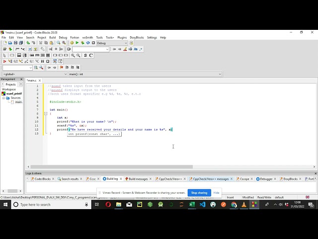 Understanding printf and scanf functions in C programming