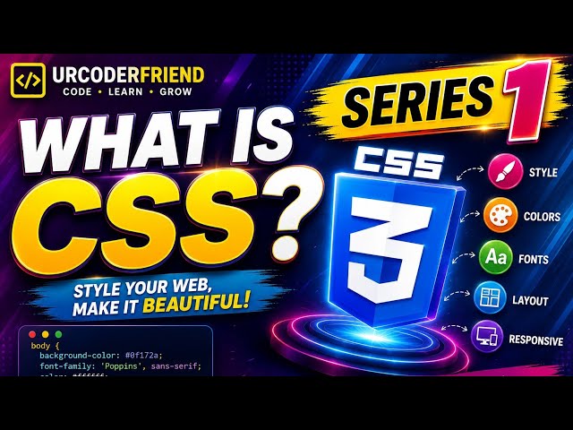 🔥 WHAT IS CSS?CSS Series #1 | Learn CSS From Zero 🚀 | URCODERFRIEND