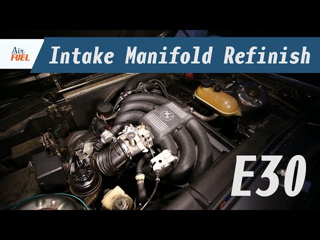 E30 Intake Manifold Removal and Refinish - Wrinkle Finish