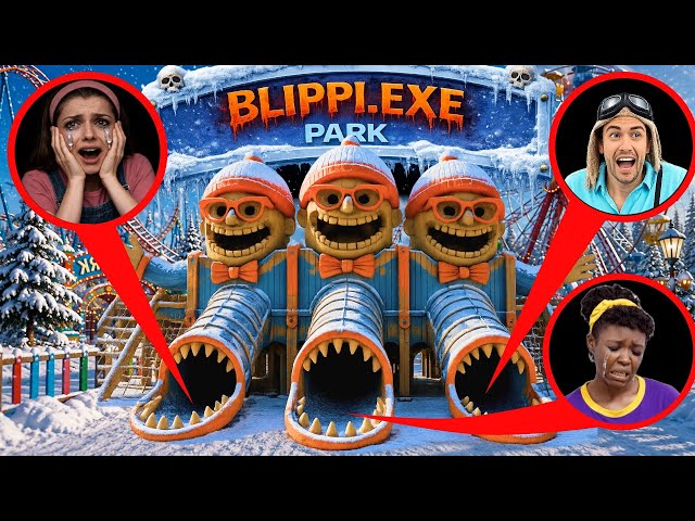 CURSE of BLIPPI.EXE SLIDE EATER VS DANNY GO, RACHEL AND MIKAH  — BLIPPI Transformation
