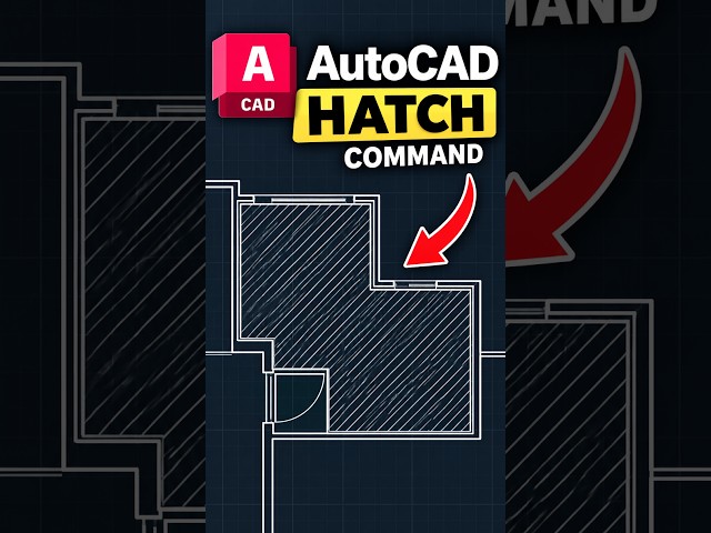 AutoCAD HATCH Command in Seconds! #autocad #tutorial #shorts