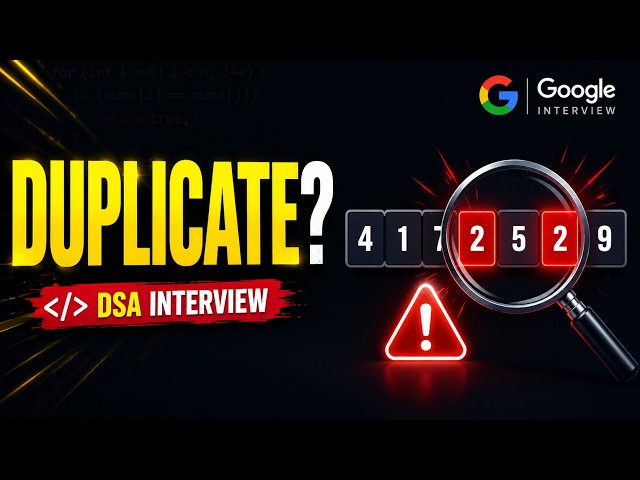 LeetCode 217: Contains Duplicate | Google DSA Interview Problem