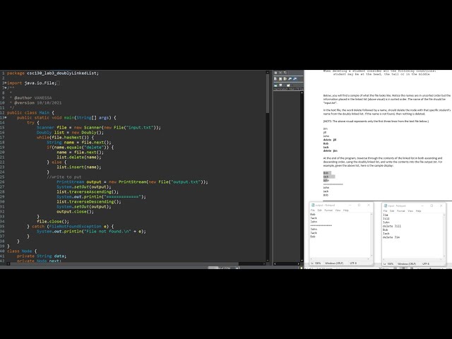 Doubly Linked List Java ENTIER assignment (and theory) | Data Struct. & Algorithm Analysis