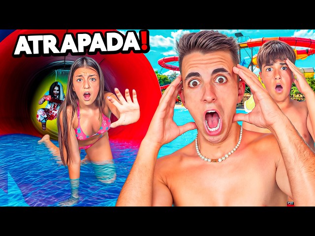 RESCATO a mi HIJASTRA ATRAPADA DENTRO de un TOBOGÁN! *tiene mucho miedo!*