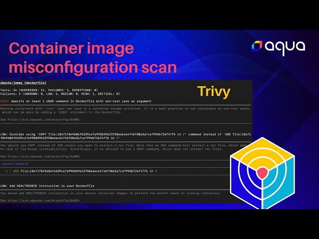 Misconfiguration scans on your container images with Trivy