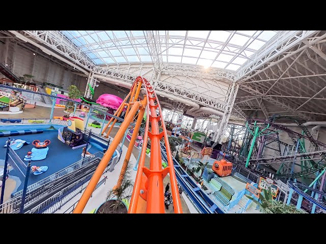 Roller Coaster Through a Mall - Nickelodeon Slime Streak POV at American Dream