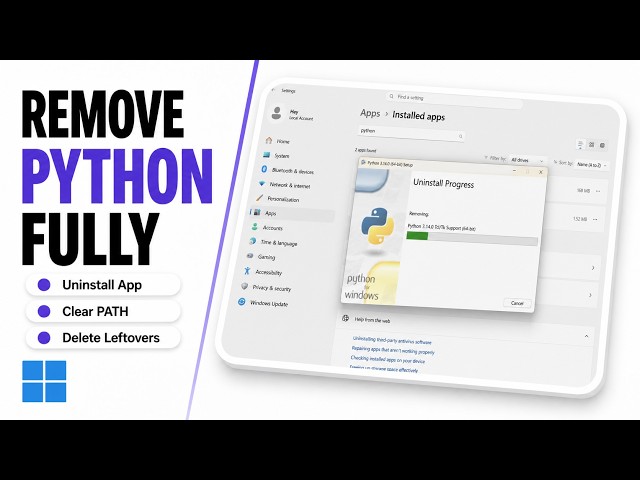 How to Completely Uninstall Python on Windows 11 (2026 Python Cleanup)