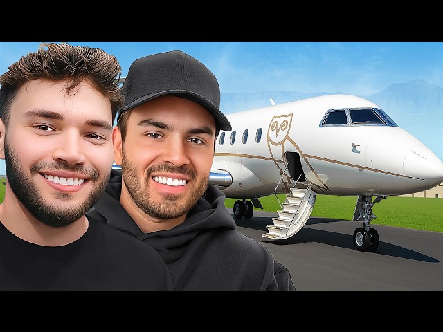 Adin Ross & Nelk Stream on a Private Jet!