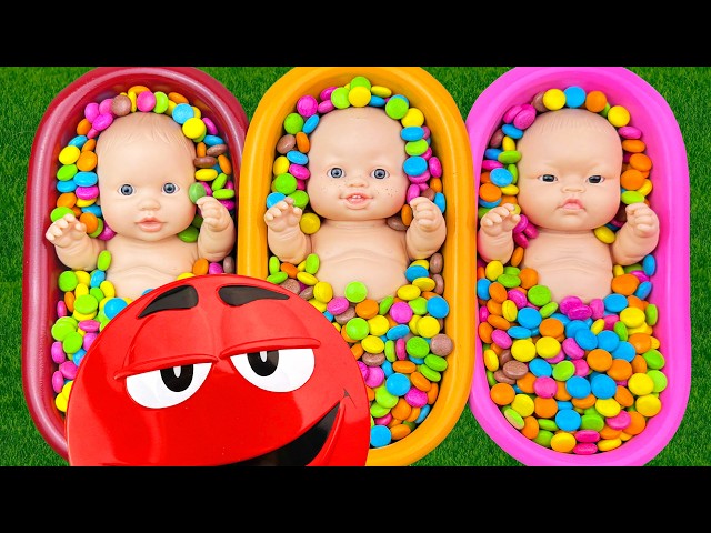 Satisfying Video l How to Make Rainbow Bathtubs into Mixing Slime with Glitter Pool Cutting ASMR