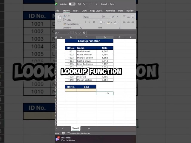 Master LOOKUP in 25s Seconds 📊