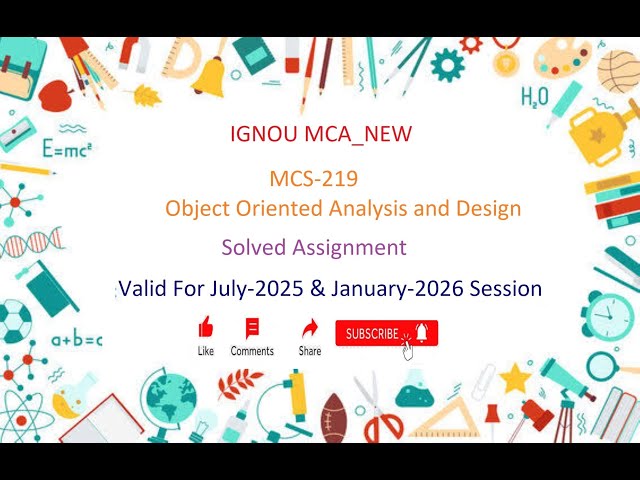MCS 219 SOLVED ASSIGNMENT | MCS 219 IGNOU Solved Assignment July-2025 & Jan-2026 | MCA_NEW | IGNOU