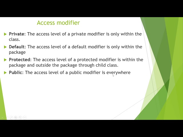 java access and non access modifier for beginner in amharic |private, public , protected  video 25