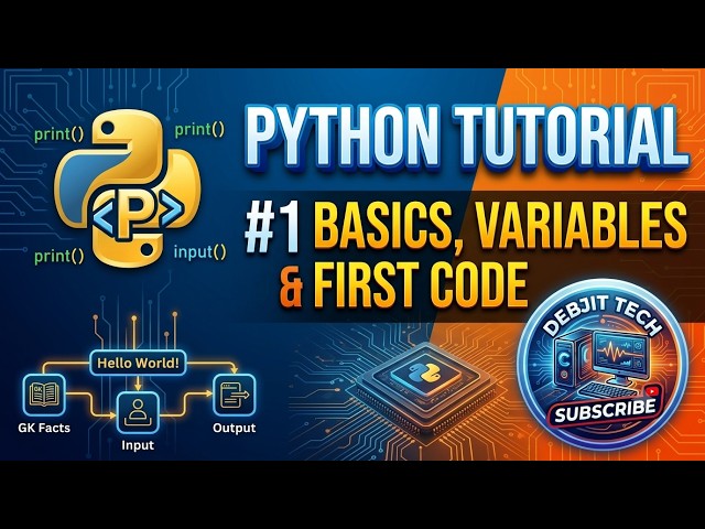 Python | Input, Output, Variables | Python Tutorial Series | 01