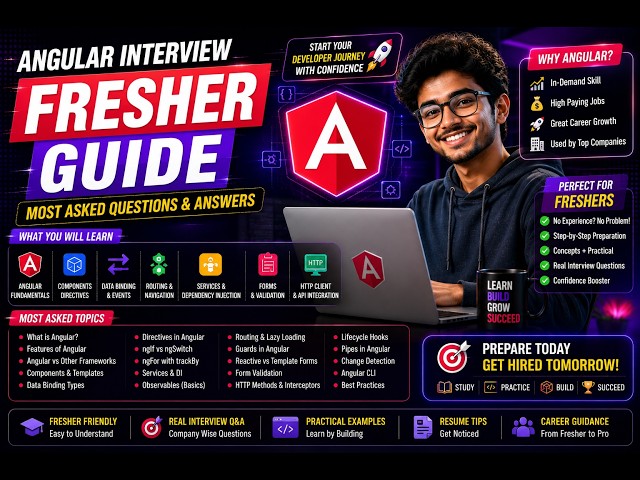 Angular Fresher Interview Questions & Answers | Mock Interview for Entry-Level Developers