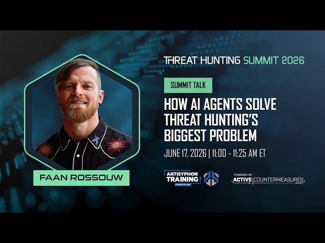 How AI Agents Solve Threat Hunting’s Biggest Problem | Faan Rossouw
