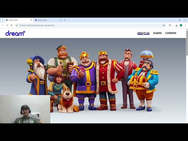 Clone of Dreams Games Using HTML & CSS