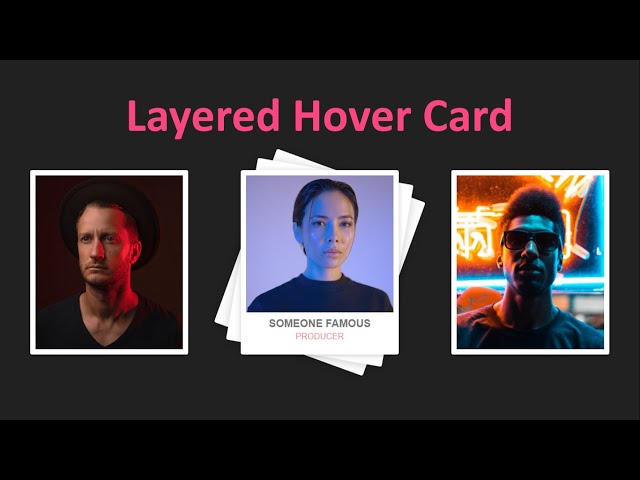 Design CSS Layered Hover Card Effect Using Html and Css