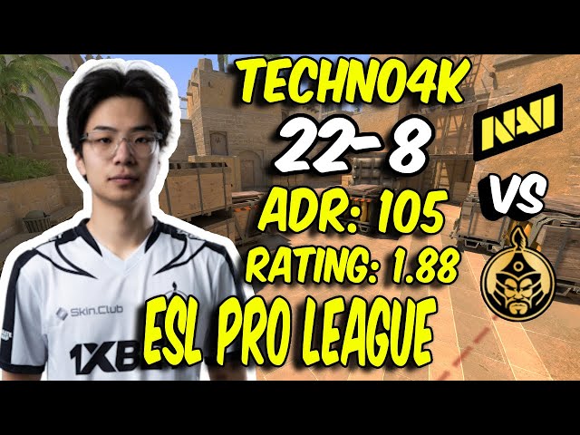 The Mongolz Techno4K gets 22 Kills vs NAVI! Techno4K POV (Mirage) at ESL Pro League Season 21