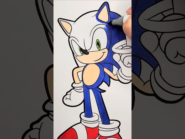 SONIC the HEDGEHOG Coloring Page #sonic #sonicthehedgehog  #coloring #kidsvideo #coloringpage