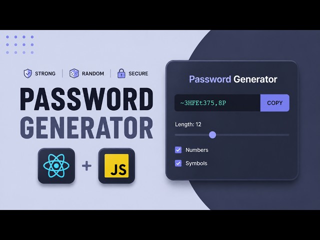 How to Build a Password Generator in React JS | React Hooks Project for Beginners