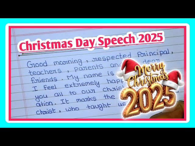 Short Speech On Christmas Day 2025|Christmas Day speech|Data Education|