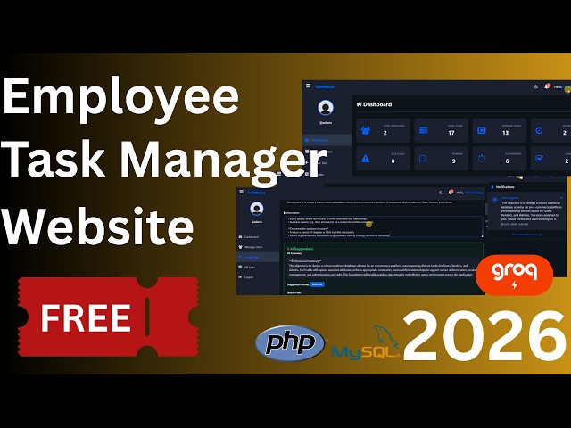 Complete Employee Task Management System using PHP, MySQL & XAMPP (2026) | Free Source Code