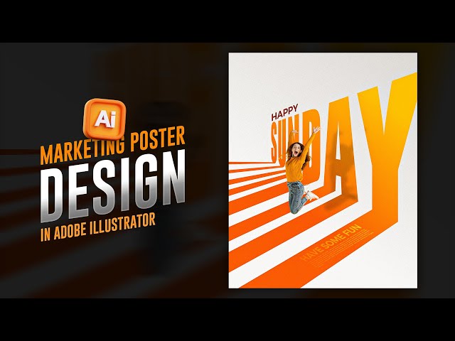 Modern Typography Poster design in Adobe Illustrator | Sunday Typography poster design