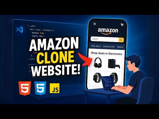 Amazon Clone Tutorial (2025) 🔥 Build Amazon with HTML, CSS, React 19 & Next.js | Full-Stack Project