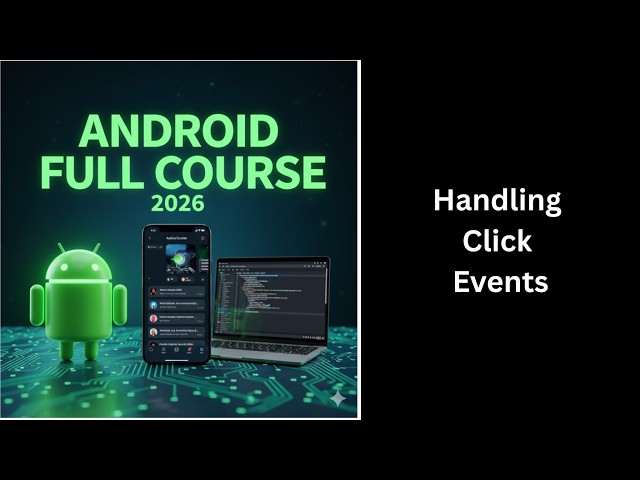 (546) Handling Click Events in Android | Kotlin & Android Studio Tutorial