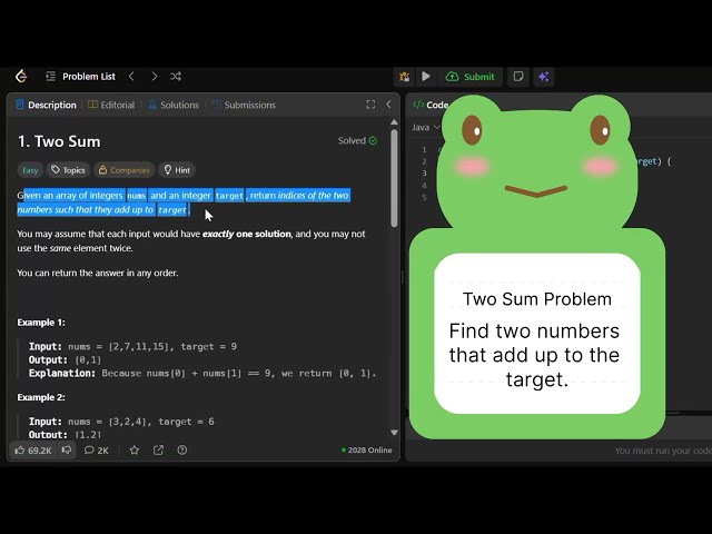Two Sum | LeetCode - 01 | Leetcode Problems Solutions | Java