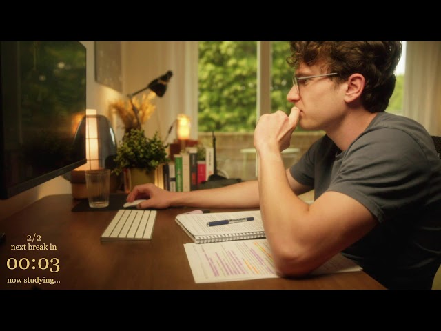 4-HOUR | Study With Me | Deep work, One break