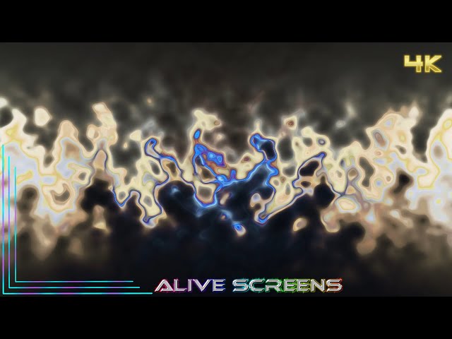 4K 1 Hour Glowing Abstract Liquid Background Seamless Loop
