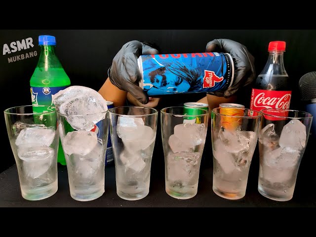 ASMR Drinking Soft Drink Coca Cola,ThumbsUp,Mirinda,7Up,Pepsi,Sprite Drinking Gulping Sounds Mukbang