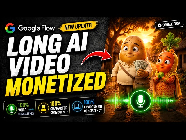 I Created a Long AI Video using Google Flow 100% Voice Consistency | Insane Results