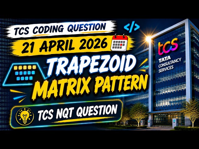 TCS Coding Question | Trapezoid Matrix Pattern | April 21 Shift | Java Solution